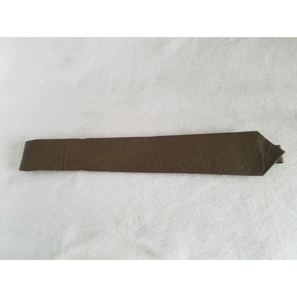 Genuine leather skinny neck tie Hand made Multiple colors VTG 1980's 42" lng New - Picture 5 of 8